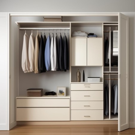 Armario Moderno y Clásico de Tipo Nórdico en Color Blanco: Elegancia y Funcionalidad en tu Dormitorio